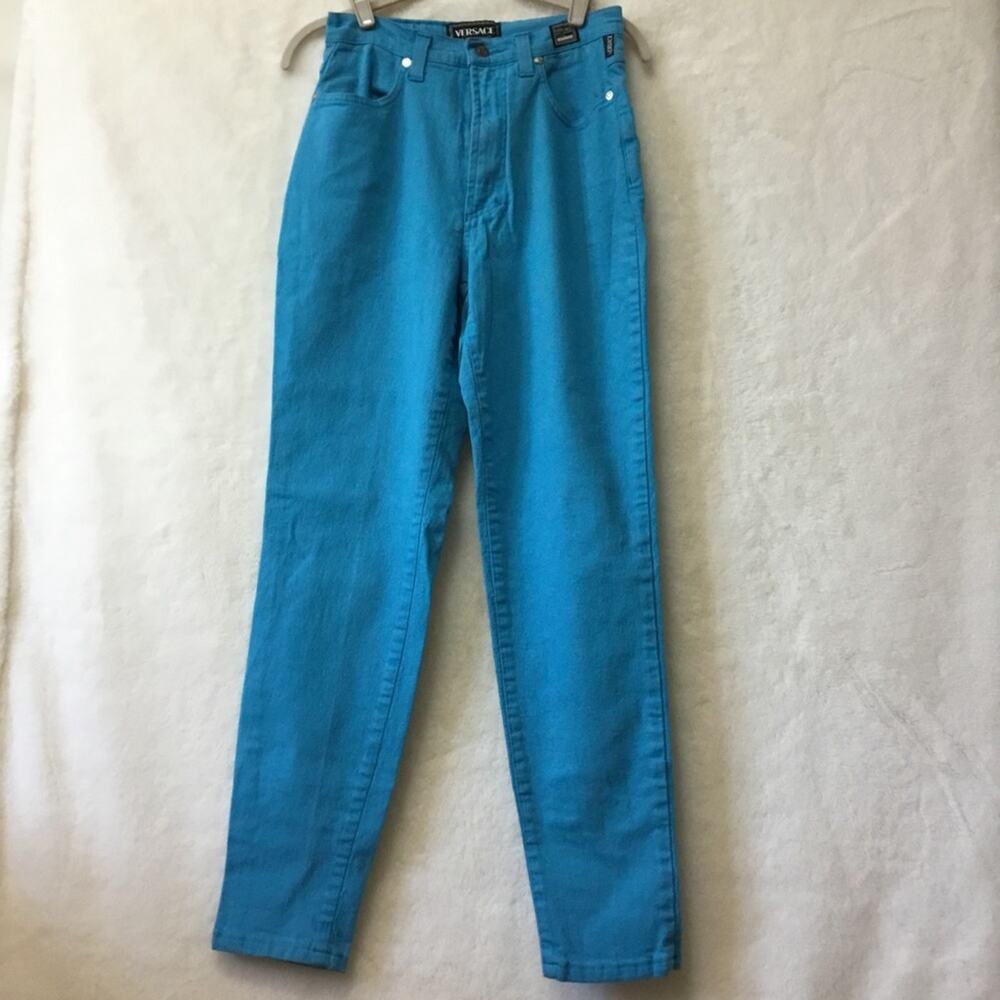 Versace Jeans Couture Bright Blue Stretch Denim Jeans - Picture 2 of 11